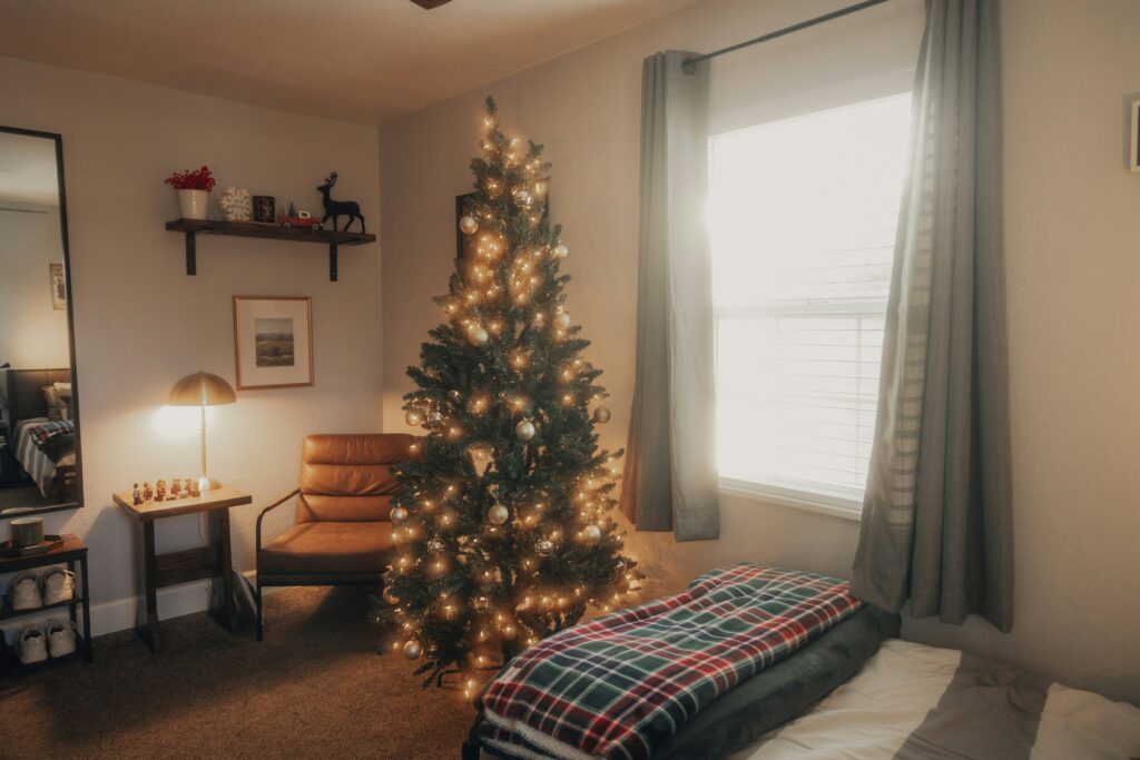 Home interior at Christmas