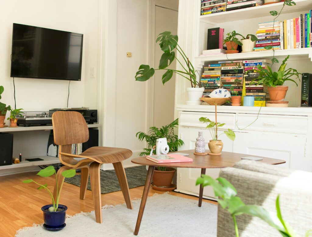home interior with plants